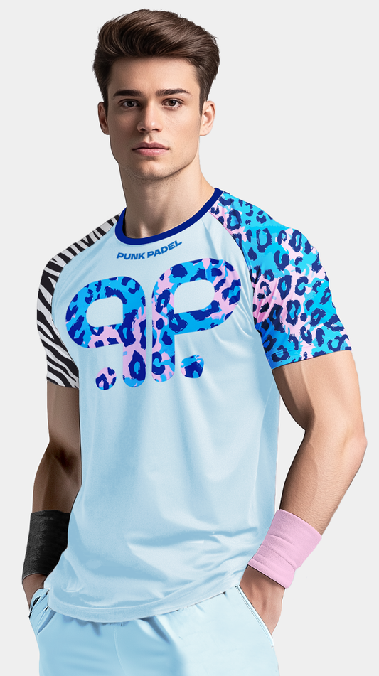 GO WILD BLUE LEOPARD T-SHIRT