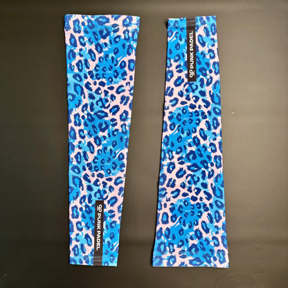 Padel Arm Sleeve "Go Wild" Blue Pink Leopard
