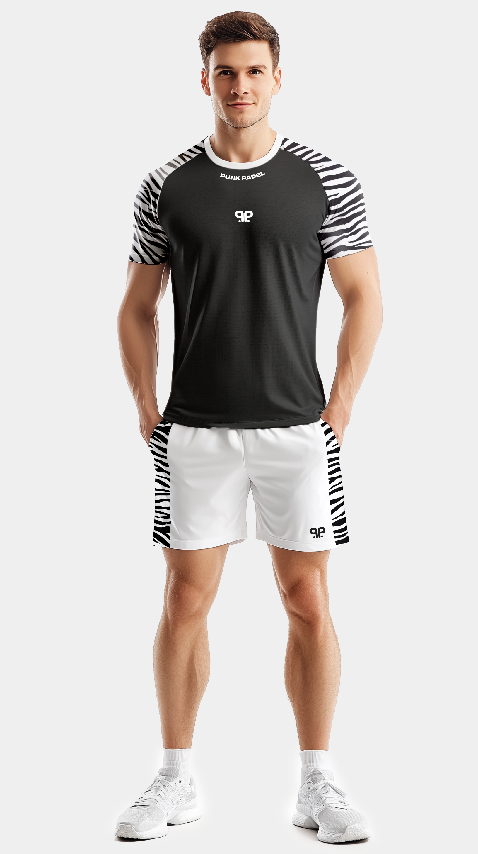 Punk Padel apparel t-shirt with zebra print, Go Wild collection